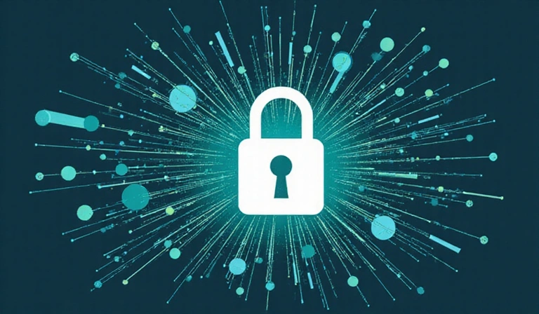 Ilustración de seguridad de datos y privacidad en línea.